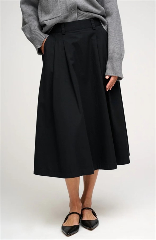 MOSHI MOSHI MIND POEM SKIRT TWILL BLACK